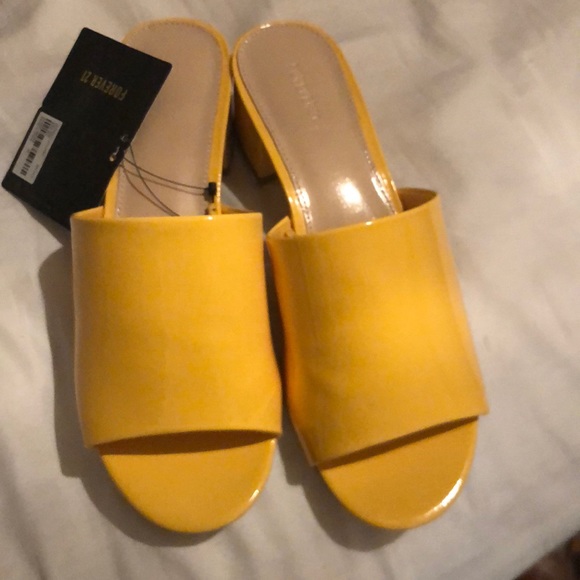 yellow mules forever 21